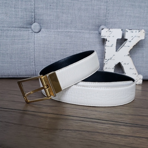 Yves Saint Laurent Accessories - Beautiful YSL White Leather Belt